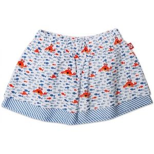 Zutano Baby Girl Blue Cotton Flounce Skirt